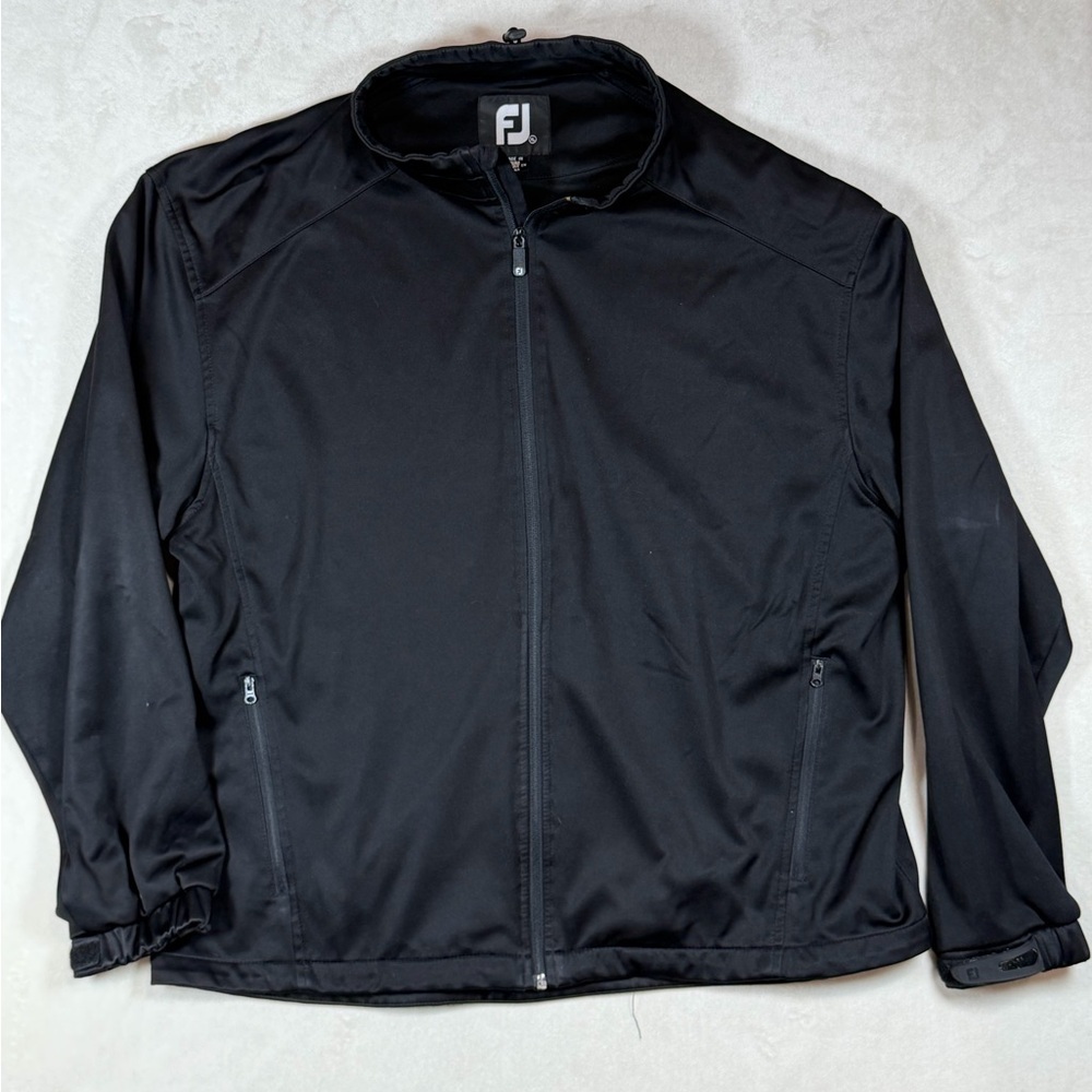 FootJoy FJ XL Men's Black Pullover Waterproof Windbreaker Golf Jacket Sweater